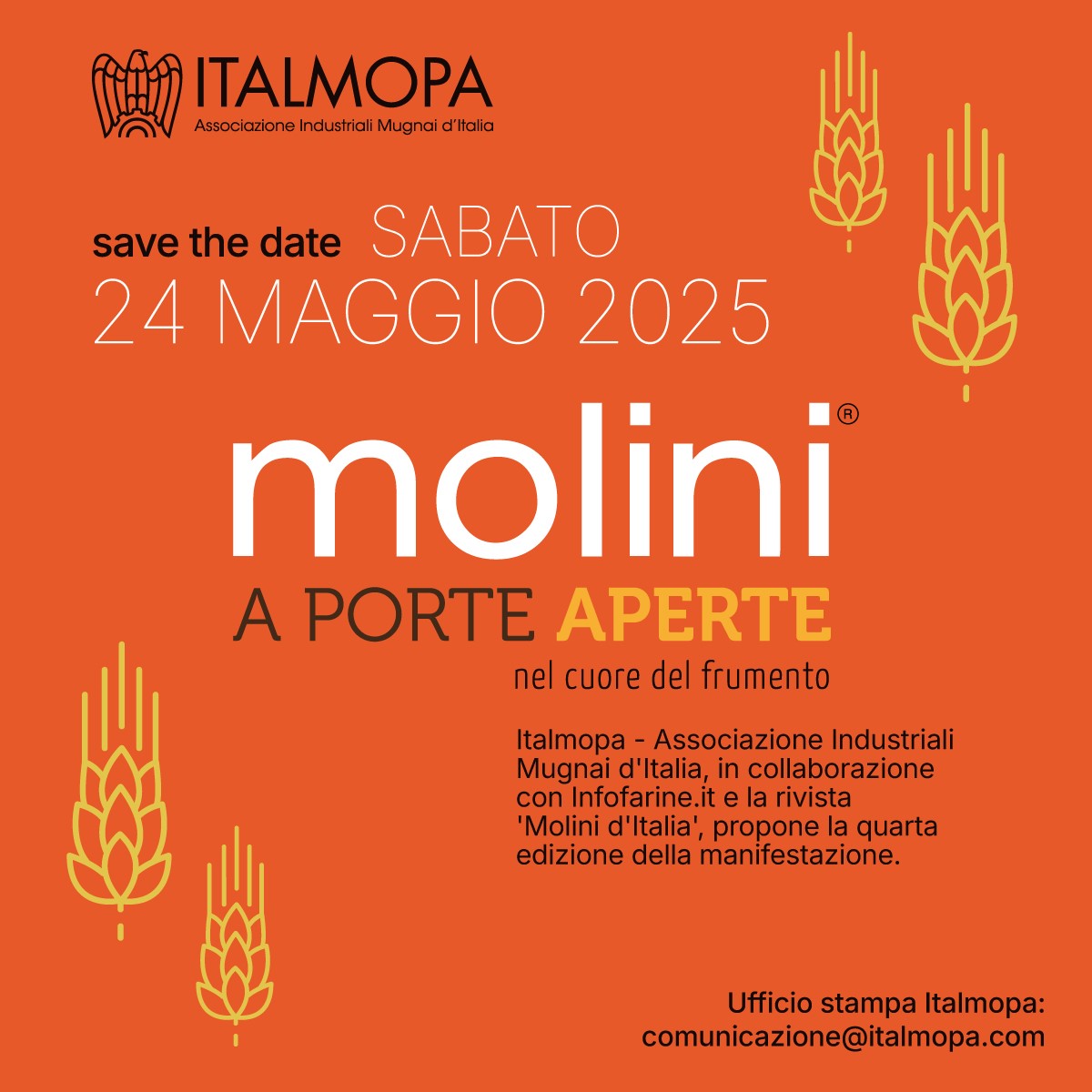 Quarta edizione della Giornata “Molini a Porte Aperte”